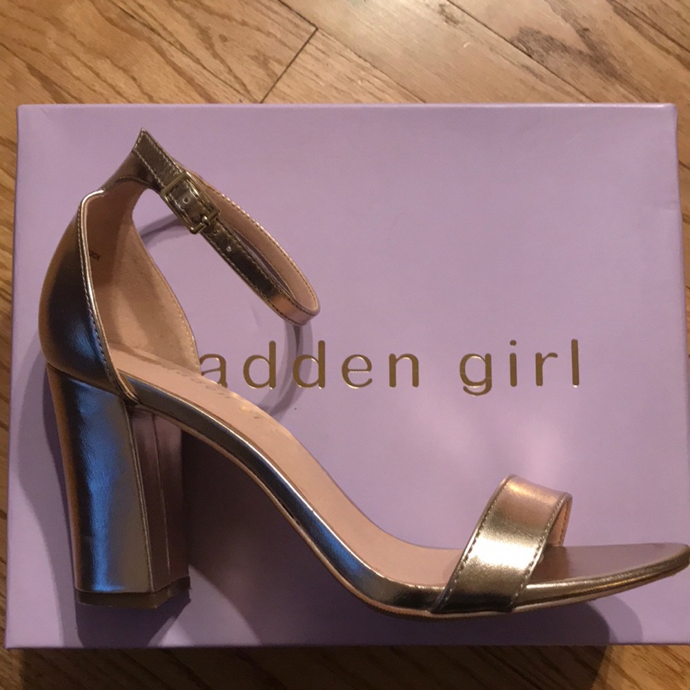Madden Girl size 7.5 rose gold heals